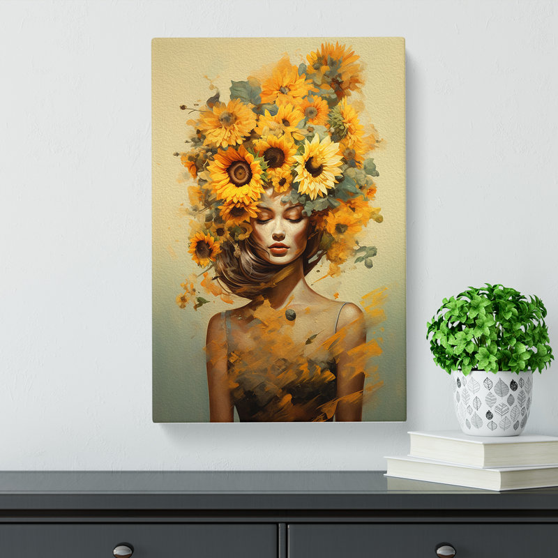 Sunflower Surrealism - No Frame Print, 76cm H x 50cm W x 3cm D