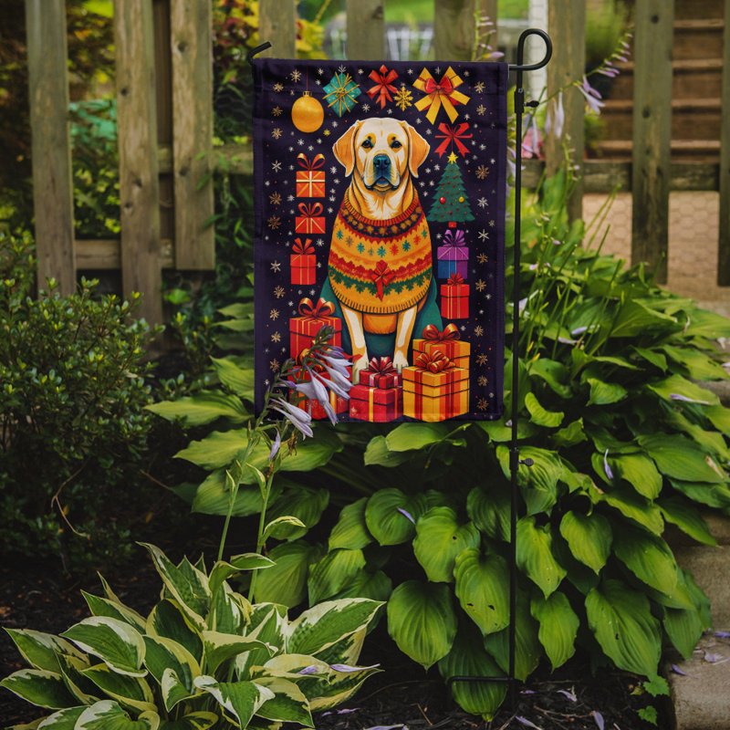 Drapeau de jardin en polyester double face H 15,5 po x l 11,25 po