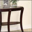 Console avec canapé 1 pièce espresso / cerisier foncé avec tablette de rangement en verre trempé de 5 mm