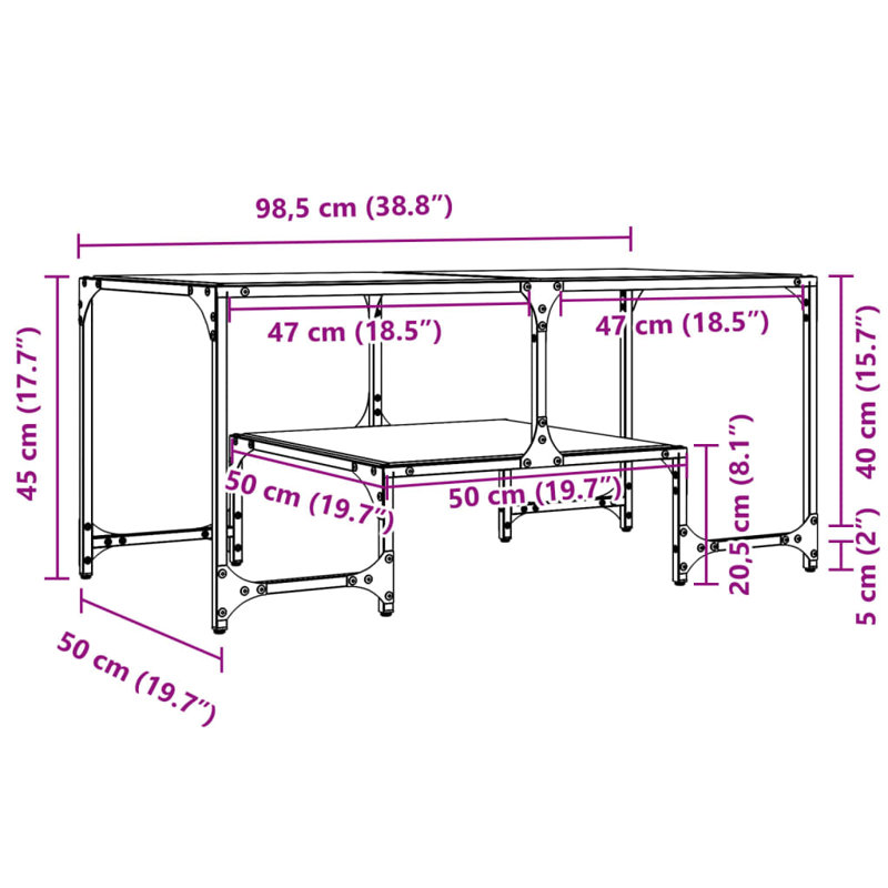 Damariana Coffee Table with Storage, Transparent