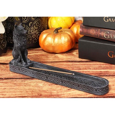 Figurine de porte-brûleur encens en alpha moonlight remus stoic assis Ponderay
