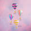 Small Hot Air Balloon Display, Cyan/Violet-628906360