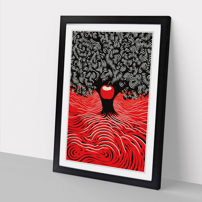 Single Picture Frame Print on Wood, Black Framed, 64cm H x 46cm W