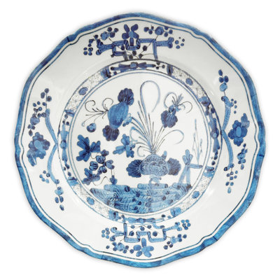 Assiette plate Vida Faenza (blanc et bleu)