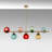 Elegant Multicolor & Gold Chandelier, Metal Body, 43.3 x 15.7 x 33.1 inches | 7 x E27 Sockets (Max 40W, Bulbs Not Included) | Stylish Lighting for Dining Room, Living Room, & Entryway, IP20 Rated-148674002-148673986-148673992