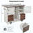 Farmhouse Kitchen Island With Drop Leaf, Power Outlet, Kitchen Storage Cart With 2 Doors, 2 Drawers, Rolling Kitchen Island On 4 Wheels With Spice Rack For Kitchen, Dining Room-621462286