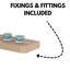 Floating Narrow Wall Shelf, Rounded Front Corners, Foiled Finish-67063346-67063348