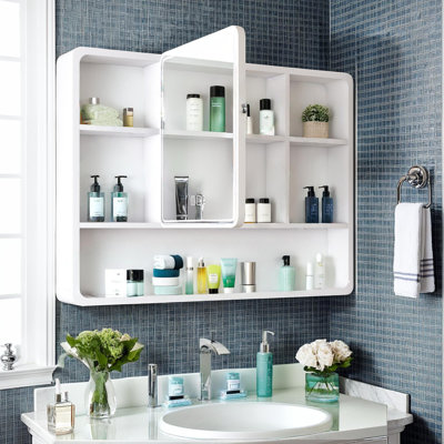 Pharmacie pour salle de bain à DEL 35 po x 28 po avec désembuage et rangement