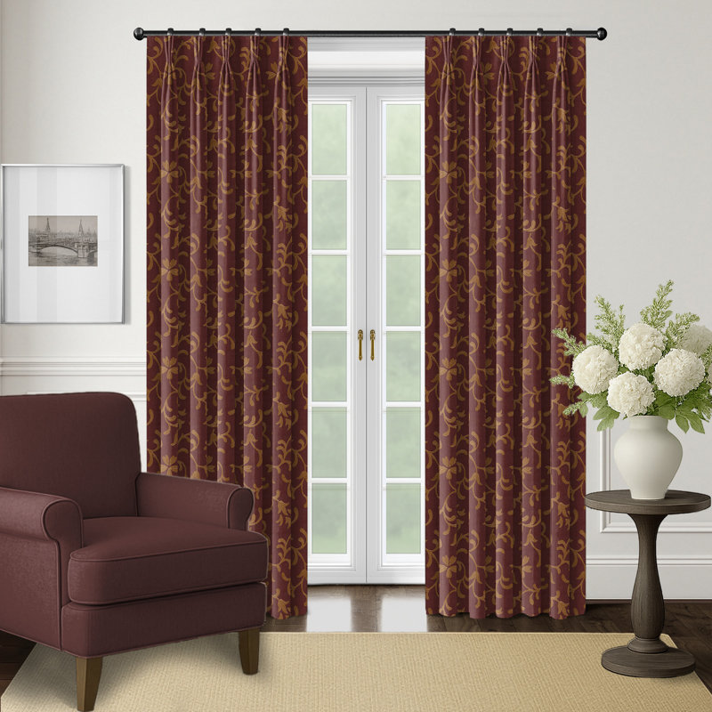 Paire de rideaux Venetian, Grenat, L 20 po x L 108 po