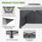 11 Ft. W x 11 Ft. D Pop Up Instant Steel Patio Gazebo with Solid Wall-86915908-86915907