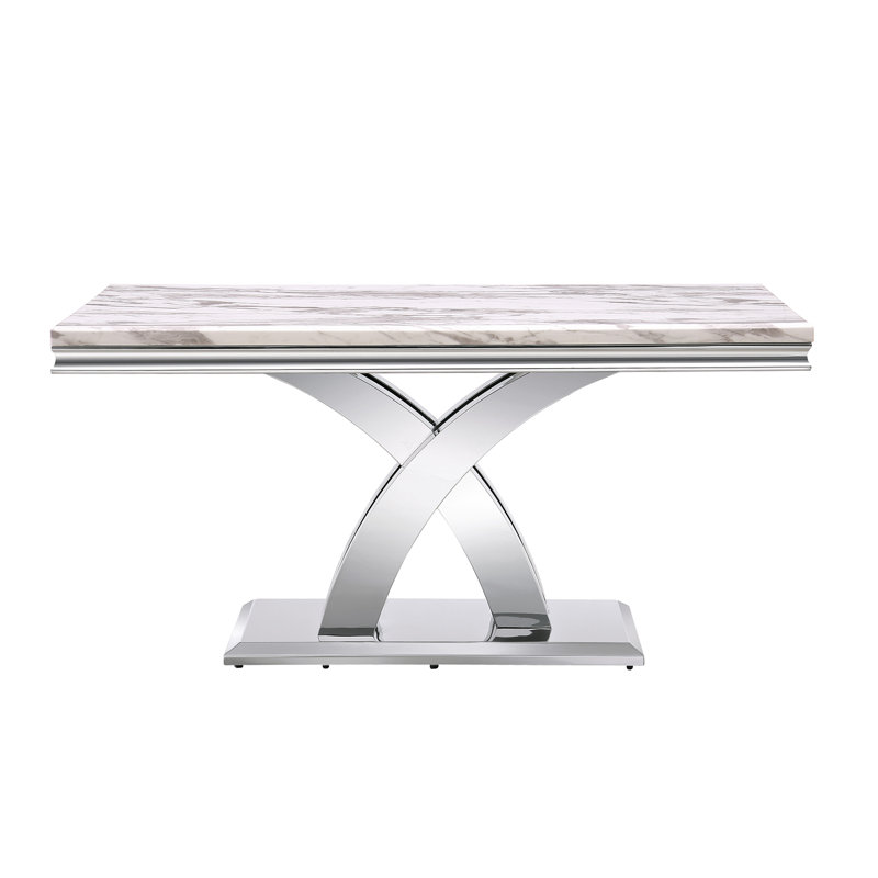 Adalida Metal Base Dining Table