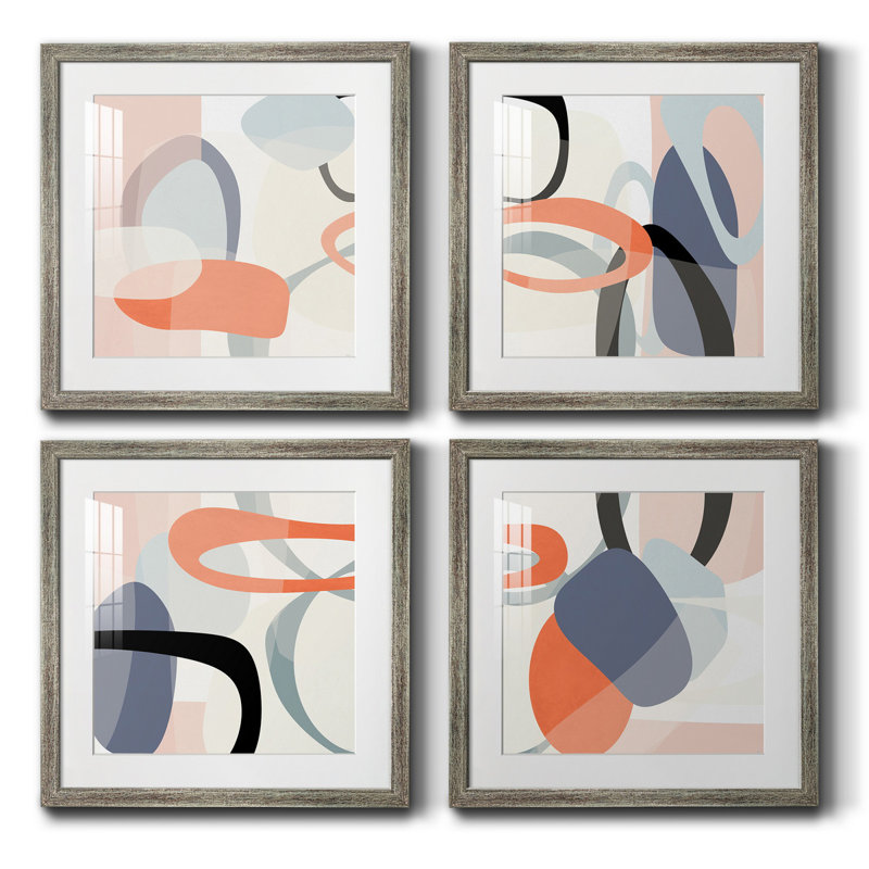" Floating On Silk I " 4 - Pieces