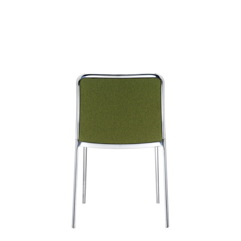 Audrey Soft Armchair, Lycra Beige, Polished Aluminum
