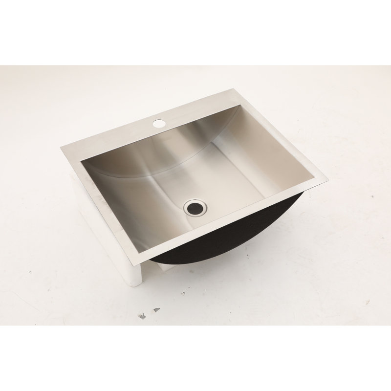 Évier en acier inoxydable nickel brossé 21 x 17 po - Pour nettoyer la saleté et la saleté, salle de bain encastrée 21 po x 17 po facile à nettoyer