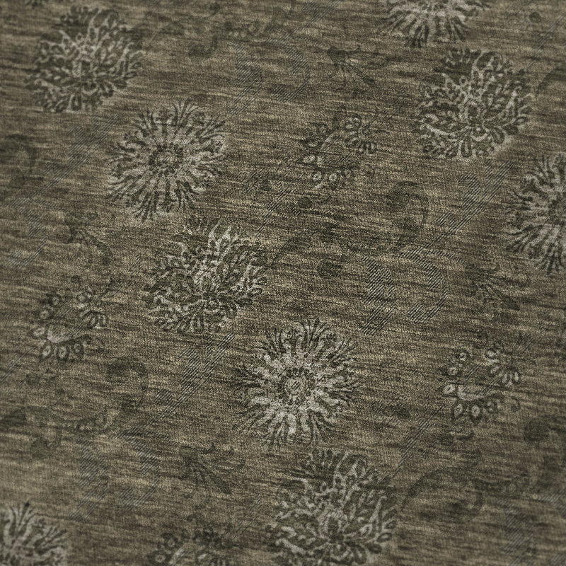 Jeté à motif floral Addison Sherpa ASB788, Brun