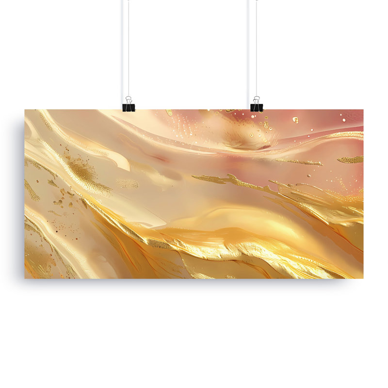 Abstract Gold Alisina, Modern Canvas Art, Elegant Home Decor, Wrapped Canvas Prints, Contemporary Art, Large Alisina