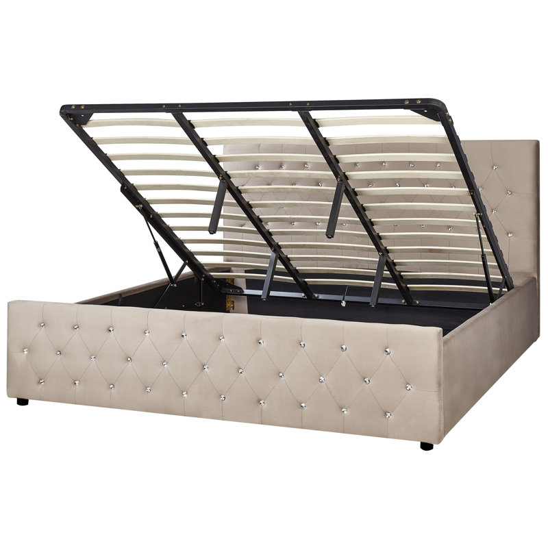 Aylene Upholstered Ottoman Storage Bed, Super King