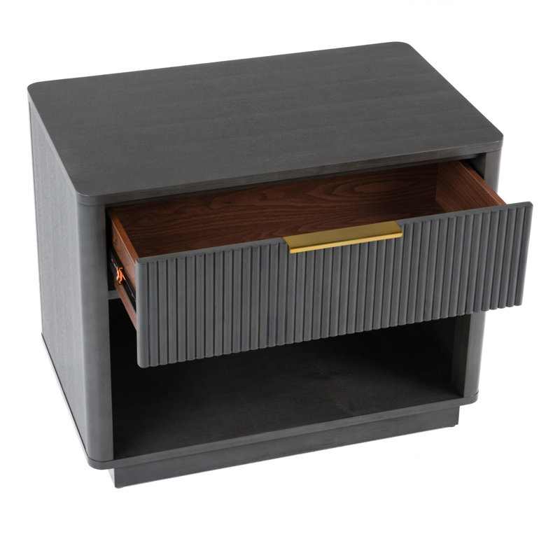 Table de chevet Akira, Gris délavé