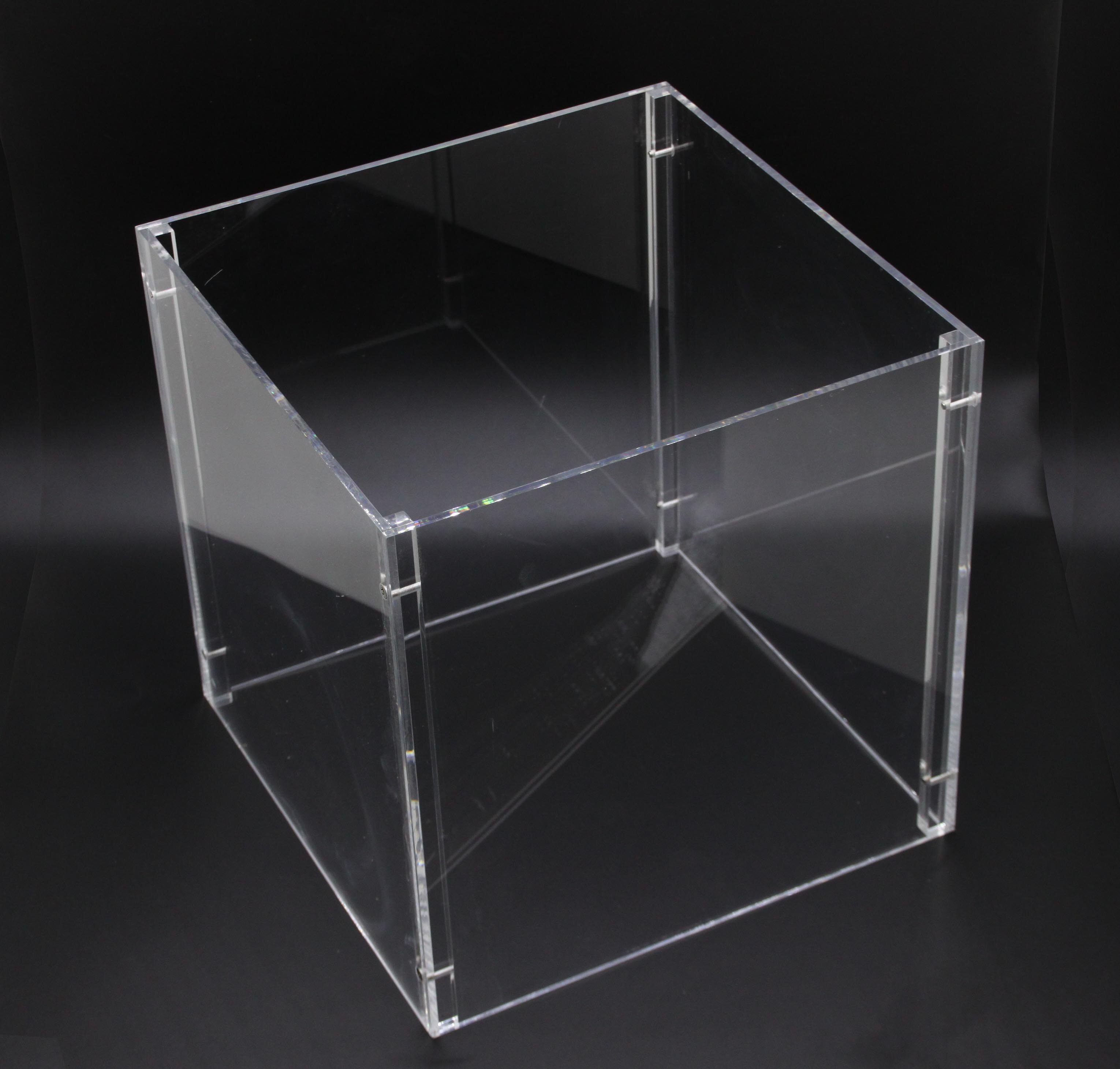CHOICE ACRYLIC DISPLAYS Acrylic Box Case | 5 Sided Display Box | Museum Box  Case | Square Box | Acrylic Cube 16 H x 16 W x 16 D