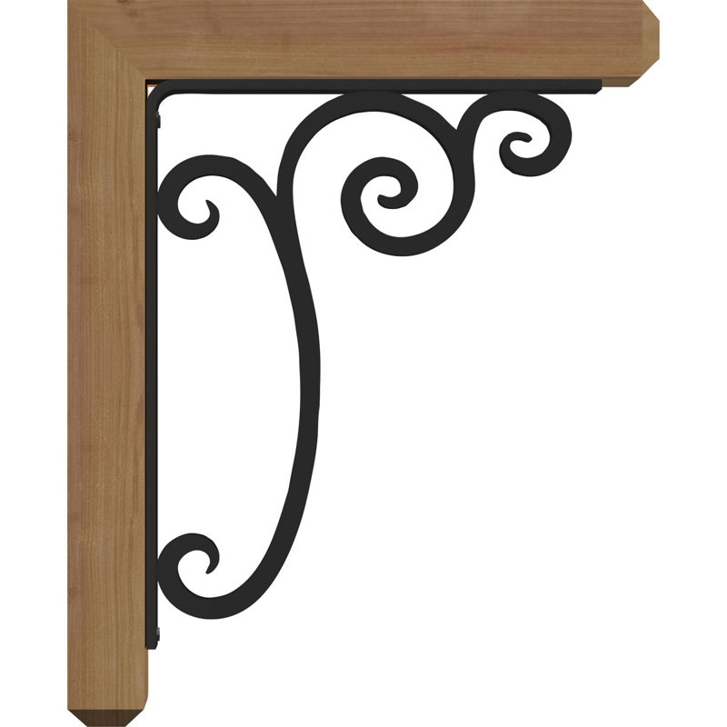 Support triple Ironcrest de 4 po Avery, H 19 po x P 16 po, Cèdre rouge de l'Ouest l 3 1/2 po x T 2 po (lisse