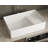 Perch 24" X 15" Square Ceramic White Vessel Sink Bathroom Sink With Slanted Washboard Design