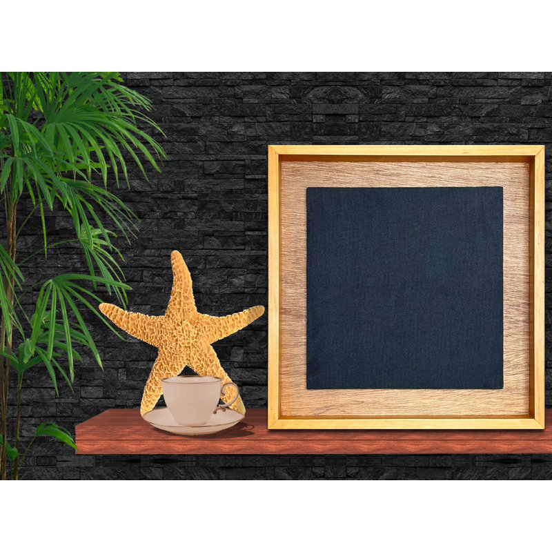 Bar Harbor Floating Platform Shadow Box, White/Black