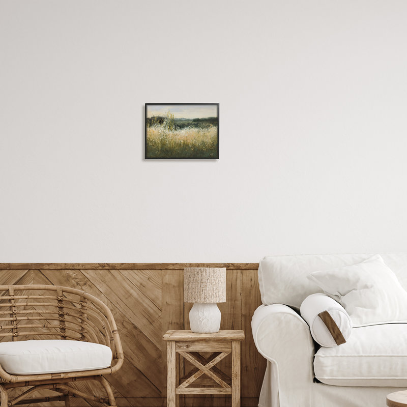 «Abstract Grassland» par Julia Purinton, Giclée encadrée noir minuit, H 11 po x l 14 po x P 1,5 po