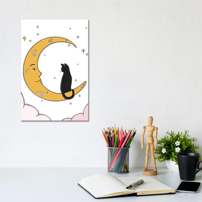 The Moon And His Friend by Sabina Fenn - Wrapped Canvas Print