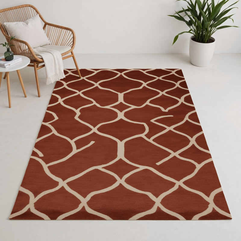 Tapis brun intérieur et extérieur Trellis, Rectangle 9 pi x 12 pi