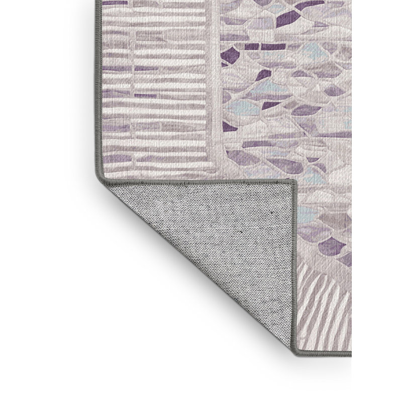 Machine Washable Gray Area Rug, Rectangle 8' x 12'