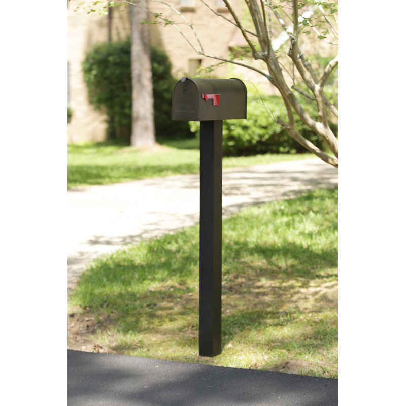 Elite Steel Post Mounted Mailbox