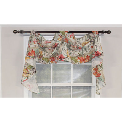 Kira Cotton Floral Swag Window Valance