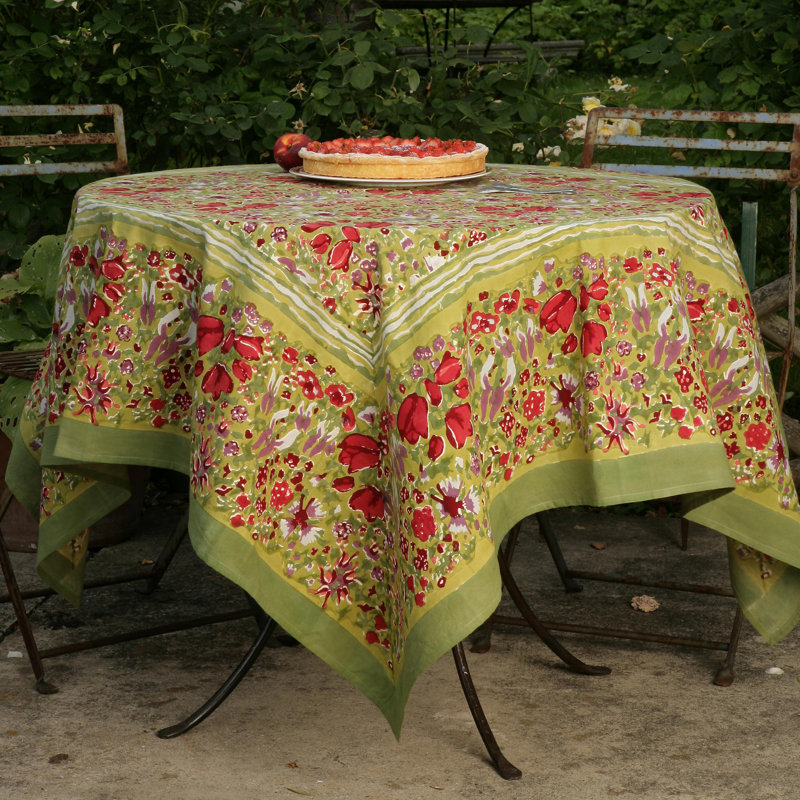 Jardine Tablecloth, 70" Round, Floral 1