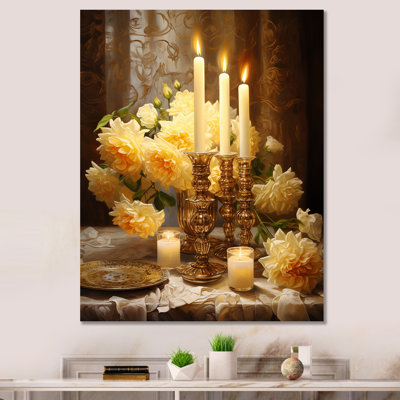 Judaïsme à la chandelle Shabbat sérénité II sur toile