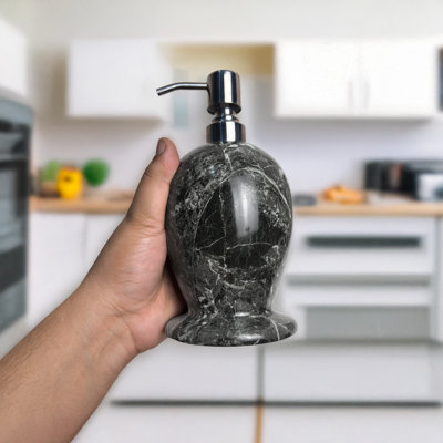 Distributeur de liquide en marbre Natural Parfait pour le savon, la lotion ou le désinfectant. Apportez une touche de luxe à votre routine quotidienne
