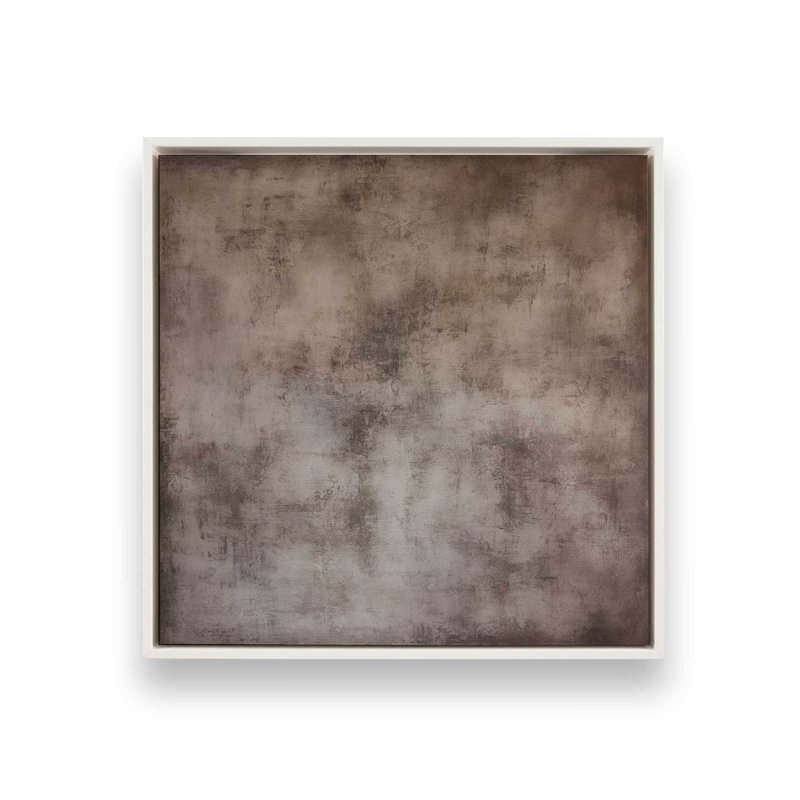 «Silent Ashen Echoes», reproduction sur toile, H 12,75 po x l 12,75 po x P 1,75 po, Cadre flottant blanc opaque