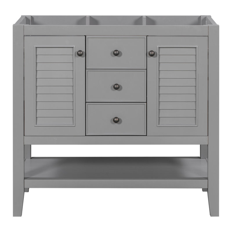 Base de meuble-lavabo simple 36 po seulement, Gris