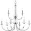 Lustre à niveaux ombrés 9 lumières Himes