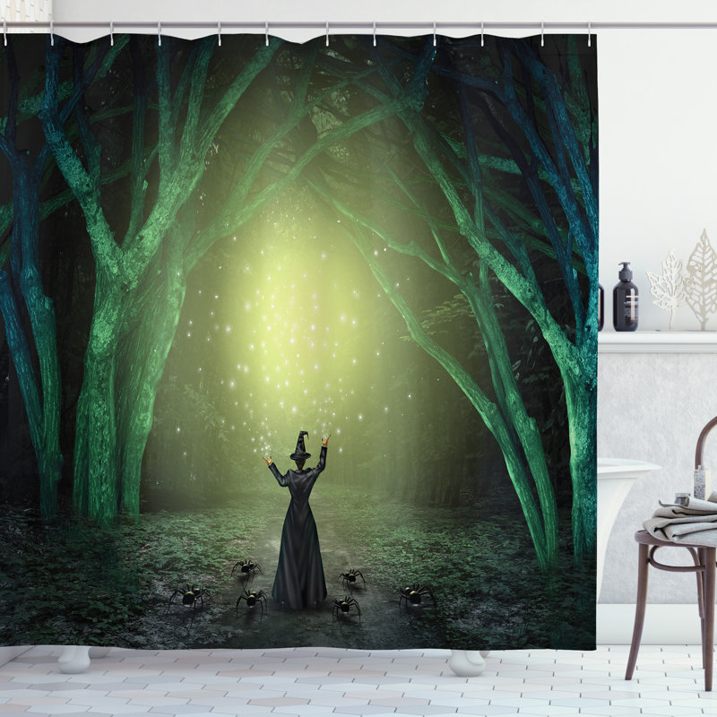 Shower Curtain with Hooks Included, 75" H x 69" W