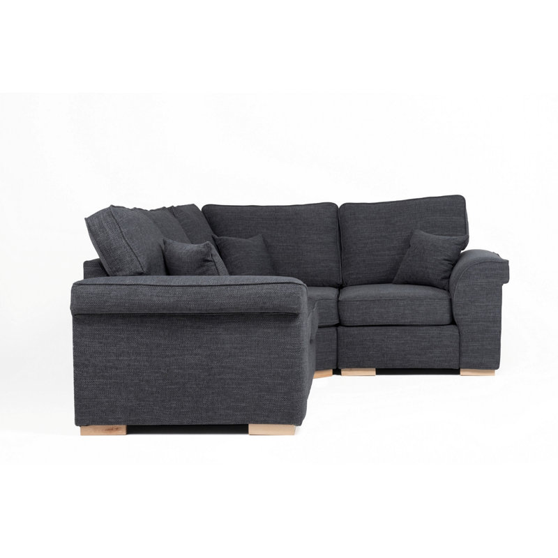 Picadilly Corner Sofa, Black, Right Hand Facing