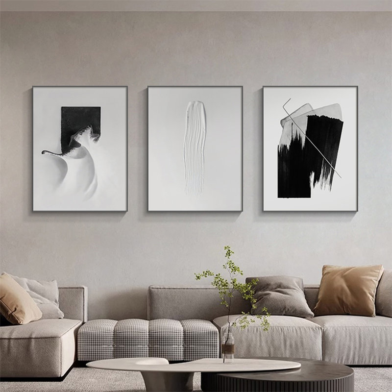 Ensemble de 3 pièces d'art mural Mid-Century, H 31,5 po x l 23,62 po