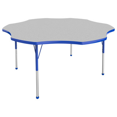 60" x 60" Flower T-Mold Activity Table with Adjustable Legs