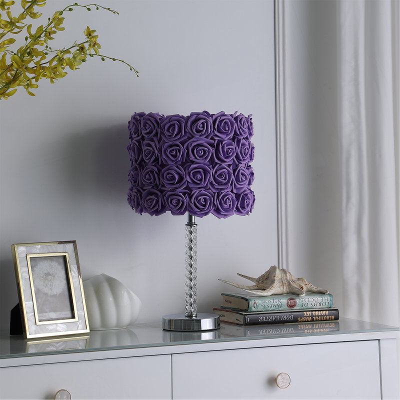 Lampe de table 18,25 po Lavender Roses In Bloom