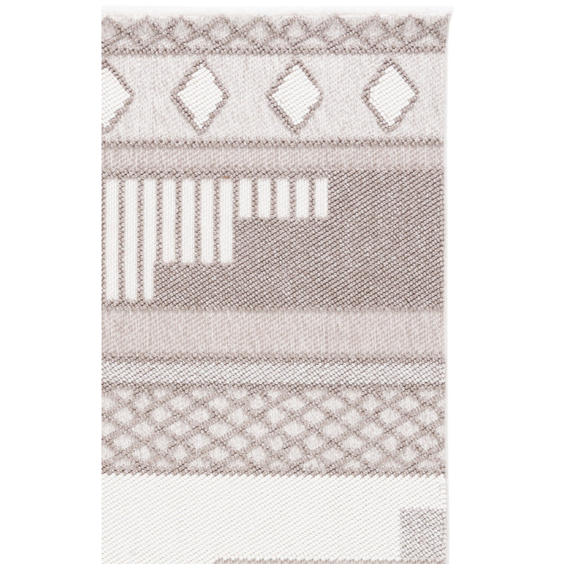 Lotus Geometric Indoor/Outdoor Rug, Rectangle 9' x 12'