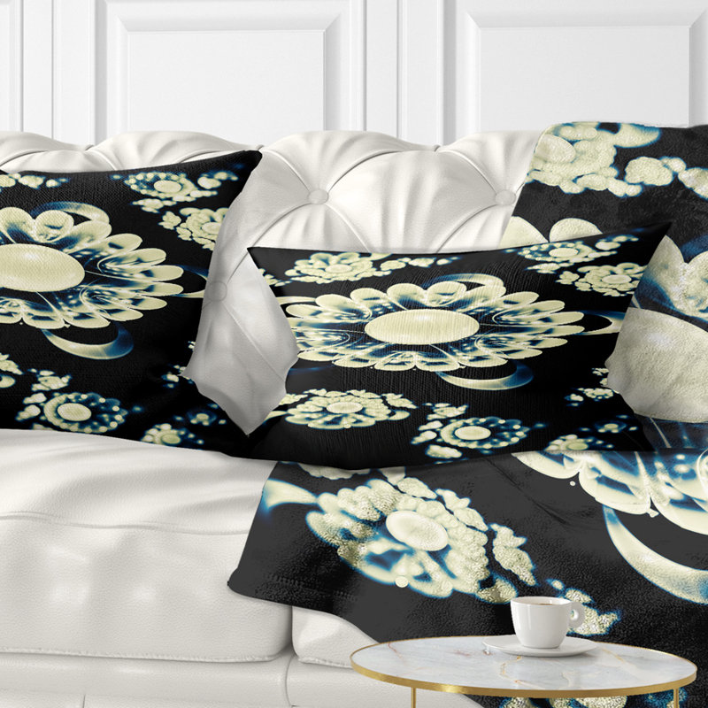 Coussin lombaire abstrait mandala floral