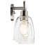 Éclairage pour salle de bain 3 lumières en nickel brossé Meller avec abat-jour en verre transparent Meller-1277122184