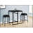 Modern Counter Height Dining Table, 32-Inch Rectangular, Compact Design for Small Spaces, Durable Laminate Top and Metal Frame.-273275311