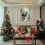 Art mural sur toile Santa Deer-1630233576
