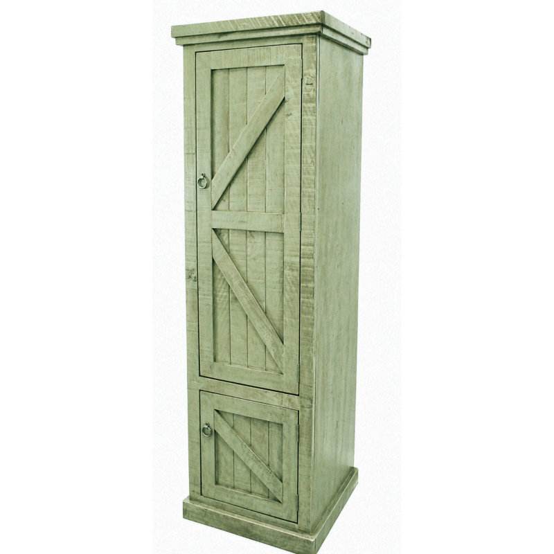 Kelley 24 " W Solid Wood Armoire, Rustic Aquamarine