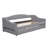 Twin Xl Size Gray Upholstered Daybed With Led Lighting, 2 Drawers For Clothing And Storage, Linen - Covered Cover, Belt, Drawers, Wood Frame A Stable Bed-589101754